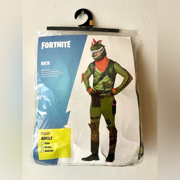 Spirit Halloween Adult Rex Fortnite Costume Size Small Complete Like New - Picture 2 of 6
